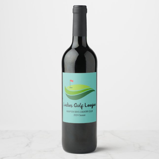 Ladies Golf League / Red Flag Wine Label (Front)