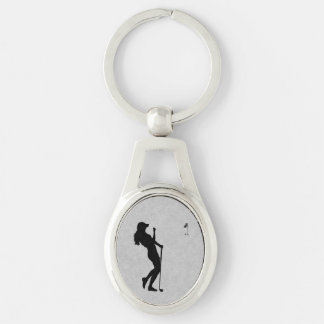 Ladies Golf Leather Look Keychain