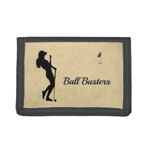 Ladies Golf Leather Look Team Name Trifold Wallet