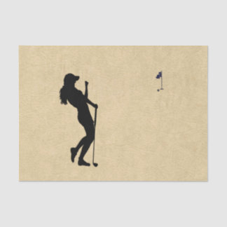 Ladies Golf Leather Look Tissue Paper