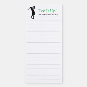 Ladies Golf Party Gift Golfer Magnetic Notepad