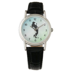 Ladies Golf Watch with Black Numbers