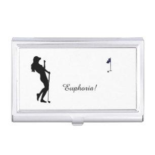 Ladies Golfer Personal Business Card Case