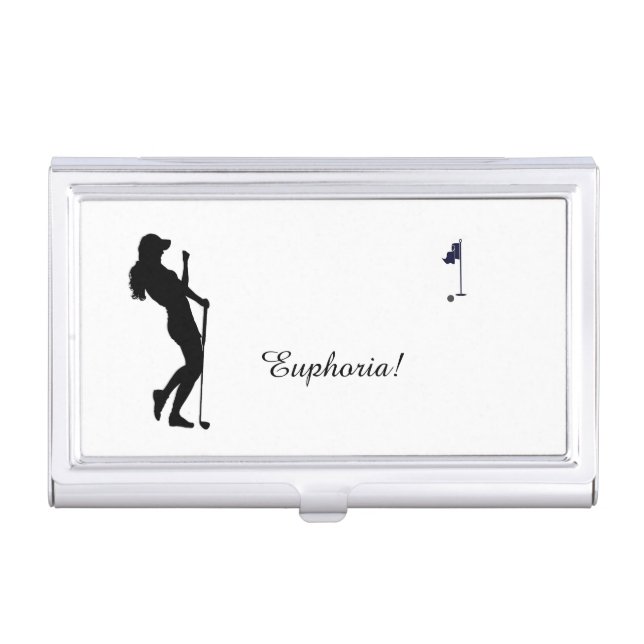 Ladies Golfer Personal  Business Card Case (Front)