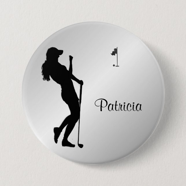 Ladies Golfer Personal  Button (Front)