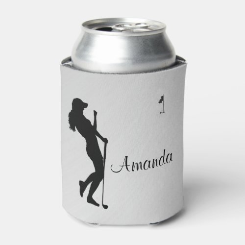 Ladies Golfer Personal  Can Cooler