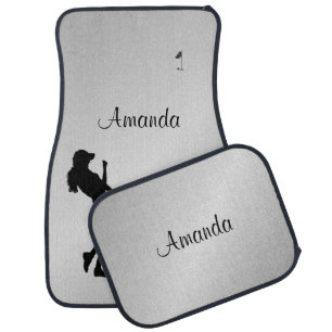 Ladies Golfer Personal  Car Floor Mat