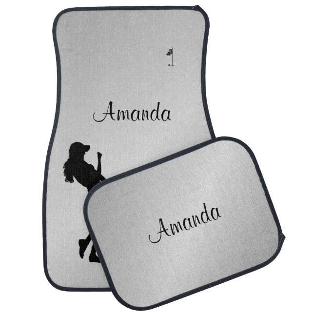 Ladies Golfer Personal  Car Floor Mat (Set)