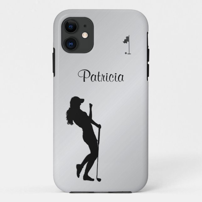 Ladies Golfer Personal  Case-Mate iPhone Case (Back)