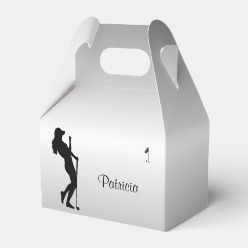 Ladies Golfer Personal  Favor Boxes