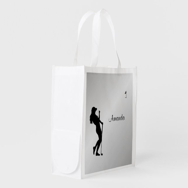 Ladies Golfer Personal Grocery Bag (Front Side)