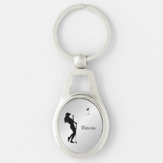 Ladies Golfer Personal Keychain
