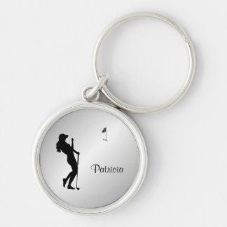 Ladies Golfer Personal Keychain