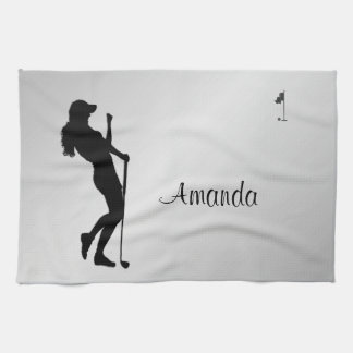 Ladies Golfer Personal  Kitchen Towel