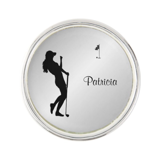 Ladies Golfer Personal  Lapel Pin (Front)