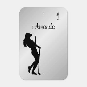 Ladies Golfer Personal  Metal Sign