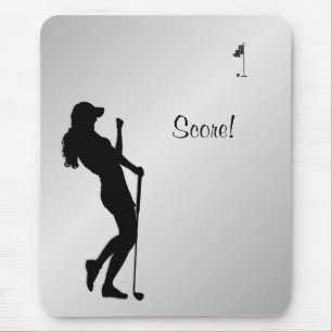 Ladies Golfer Personal Mouse Pad