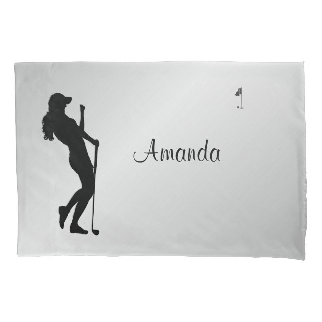 Ladies Golfer Personal  Pillow Case (Front)