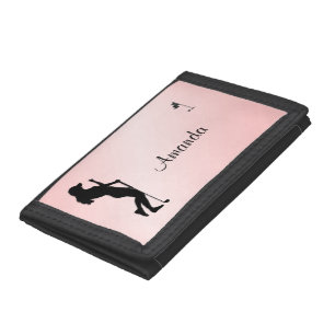 Ladies Golfer Personal Pink Trifold Wallet
