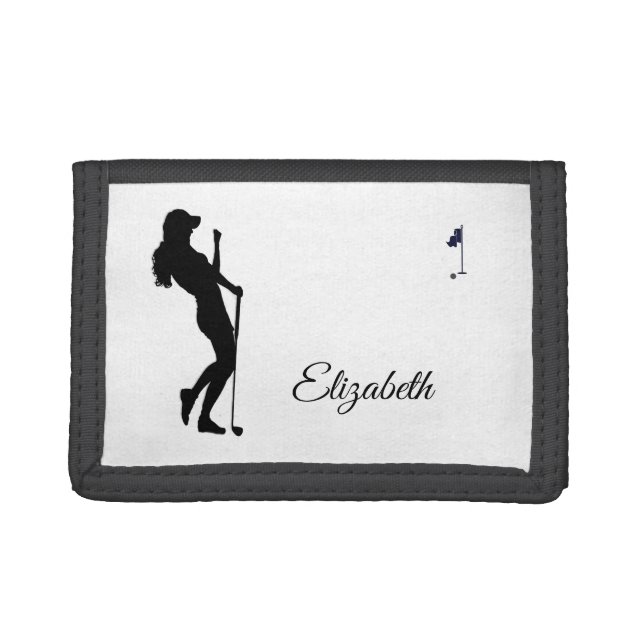 Ladies Golfer Personal  Trifold Wallet (Front)