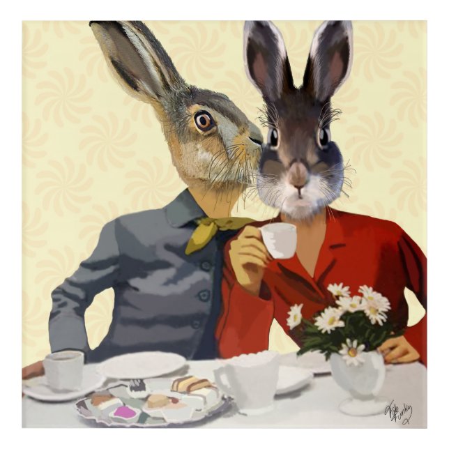 Ladies Gossiping Acrylic Print (Front)