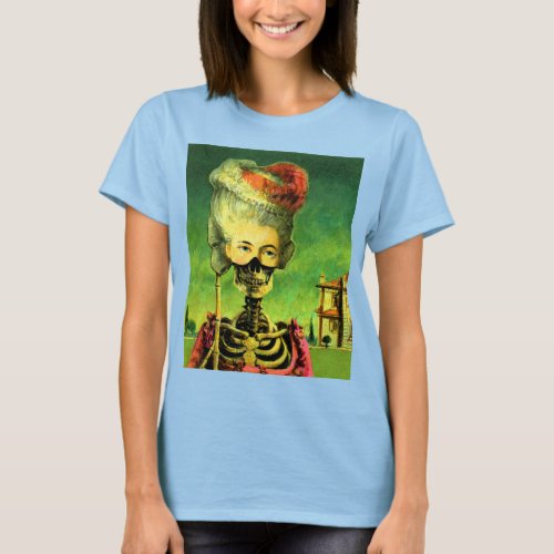 Ladies Gothic Skeleton Camouflage T_shirt