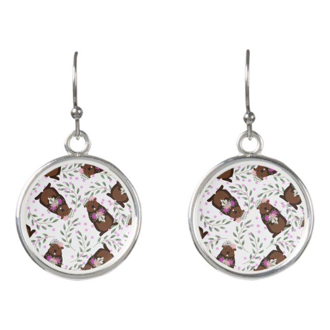 Ladies Groundhog Day Drop Earrings (Front)