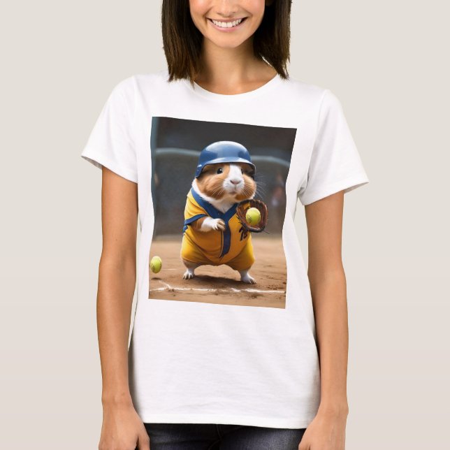 Ladies Guinea Pig Softball Superstar, Tshirt (Front)