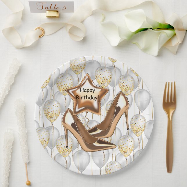 Ladies Happy Birthday  Paper Plates (Wedding)