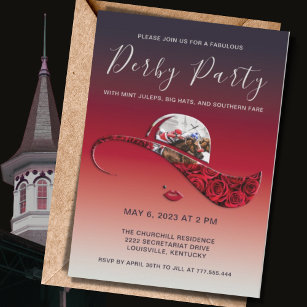 Ladies Hat Derby Party Invitation