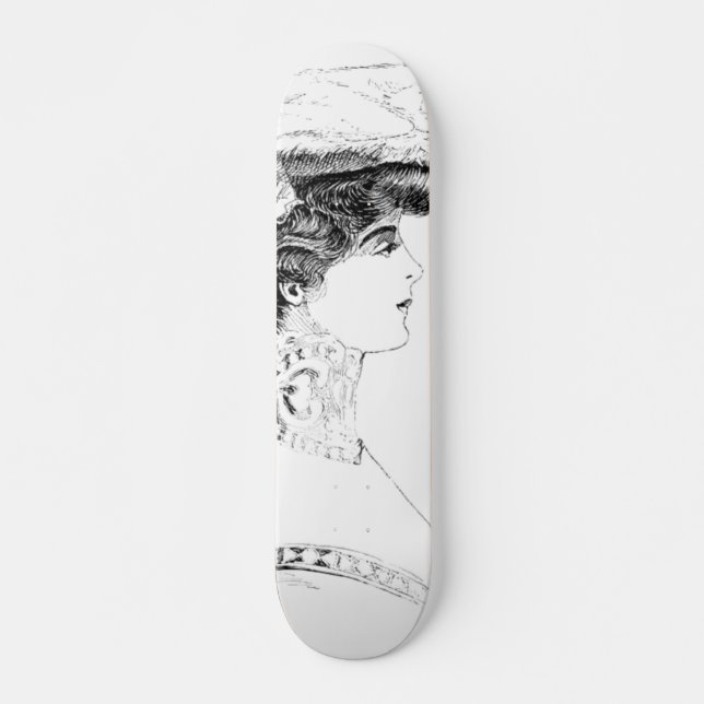Ladies' Hat Skateboard Deck (Front)
