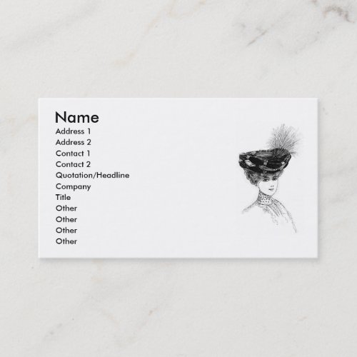 Ladies Hats Business Card
