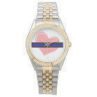 Ladies Heart on The Thin Blue Line Watch