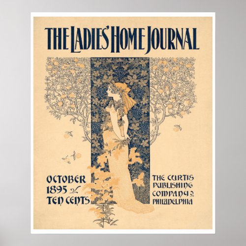 Ladies Home Journal October 1895 Magazine Cover Poster