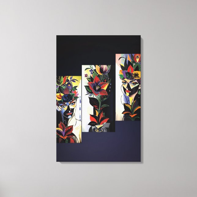 Ladies in colors canvas print (Front)