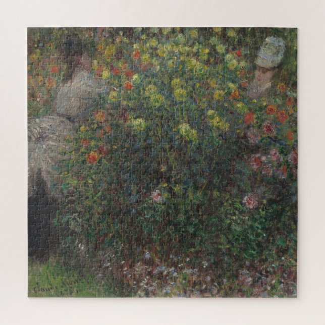 Ladies in Flowers Monet 1875 Jigsaw Puzzle (Vertical)