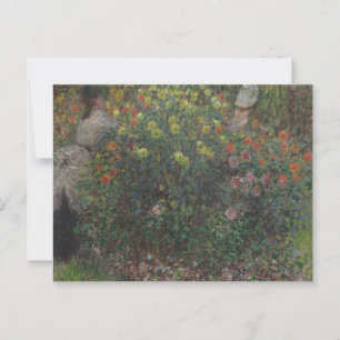 Ladies in Flowers Monet 1875 Postcard