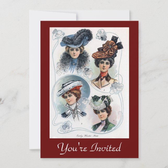 Ladies in Hats Invitation (Front)