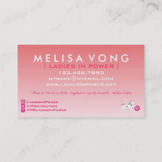 Ladies In Power Modern Business Card