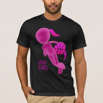Ladies Jam Girl Basketball T-shirt by Baysideimages at Zazzle