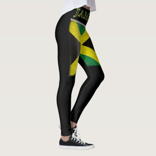 Ladies Jamaica flag leggings version 2