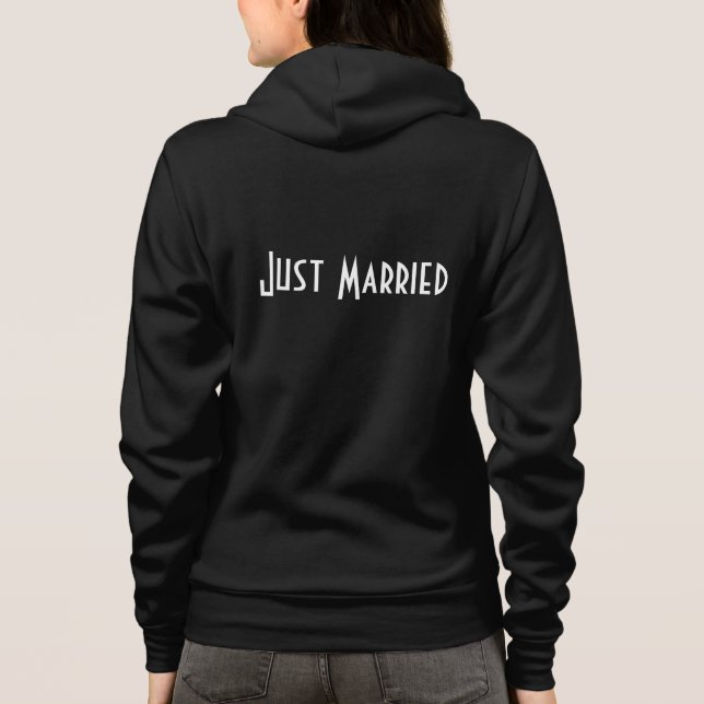 Ladies Just Married Hoodie (Back)
