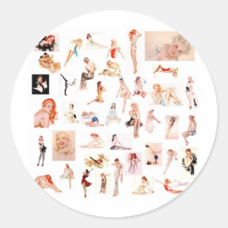 Ladies Ladies Ladies! Classic Round Sticker