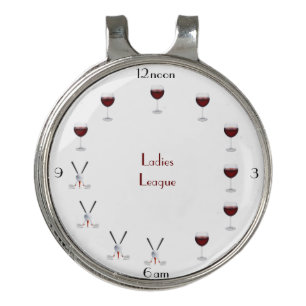 Ladies League Funny Wine Golf Hat Clip