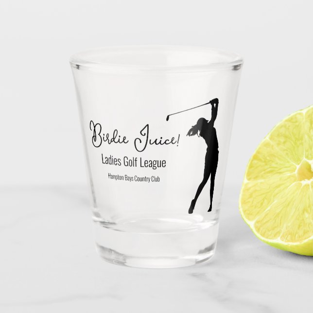 Ladies League Golf Club Member Birdie Shot Glass (Front)