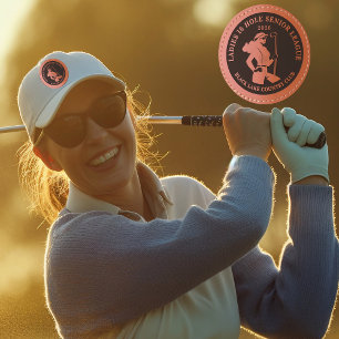 Ladies League Golf Club Name Lady Golfer Player Leather Patch Hat