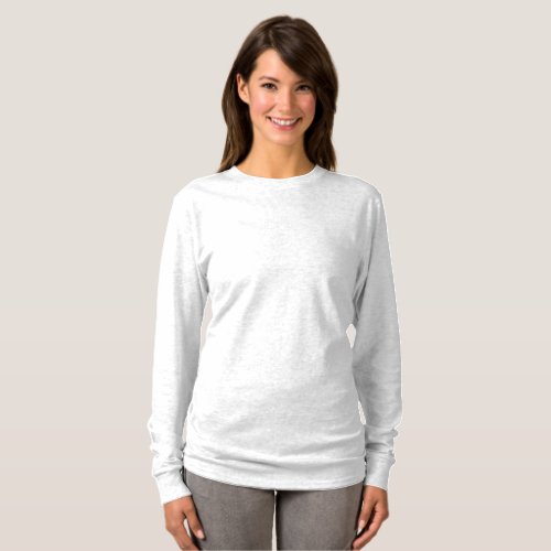 Ladies Light Colored Long Sleeve Replace Image T_Shirt