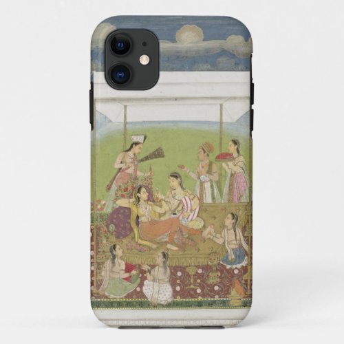 Ladies listening to music in a garden from the Sm iPhone 11 Case
