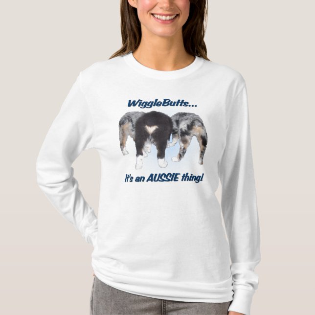 Ladies Long Sleeve Australian Shepherd Shirt (Front)