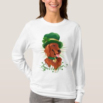 Ladies Long Sleeve Shirt With Irish Setter Charact by Taniastore at Zazzle